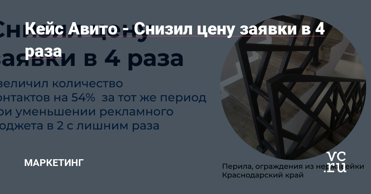 Увеличил количество контактов на 54% за тот же период при уменьшении рекламного бюджета в 2 с лишним раза.